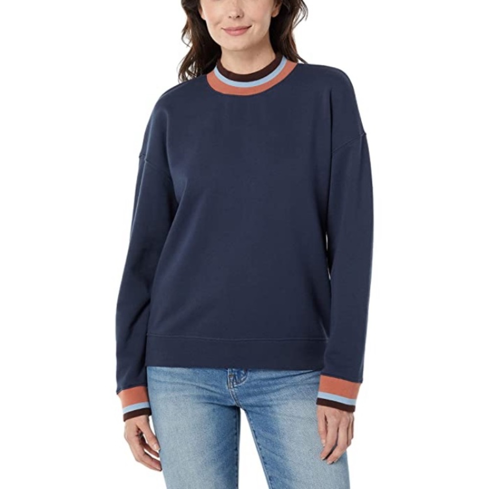 Madewell Cotton Studio Ringer Mockneck Sweatshirt